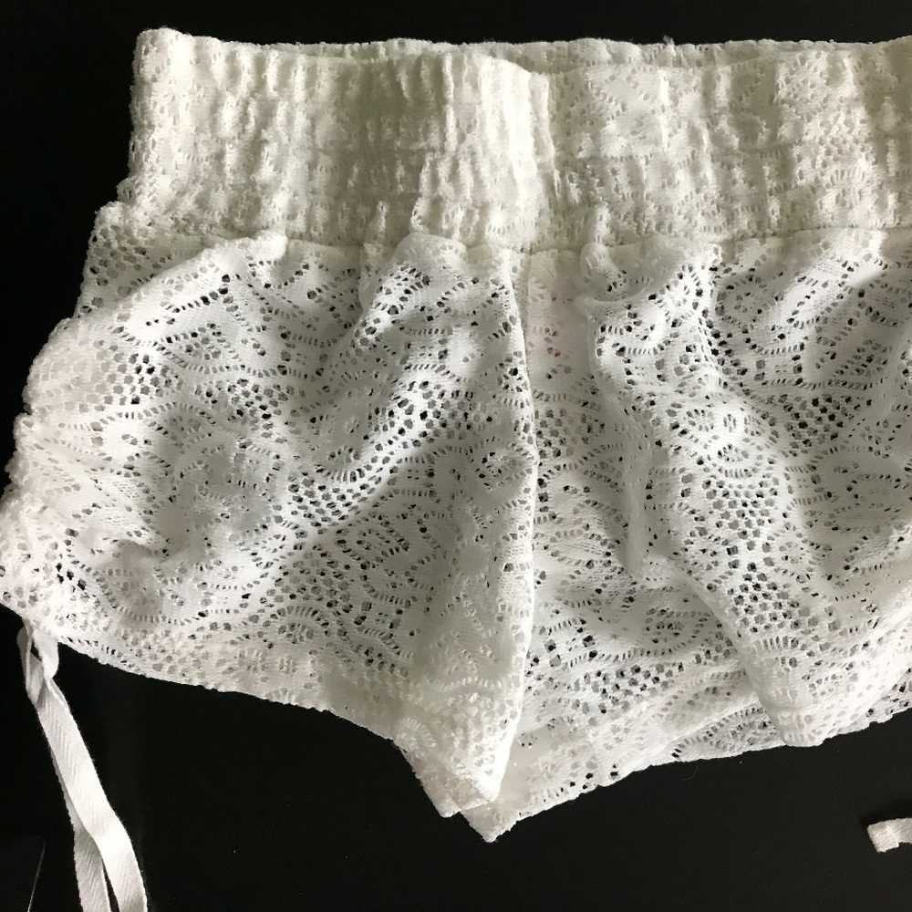 White Lace Shorts